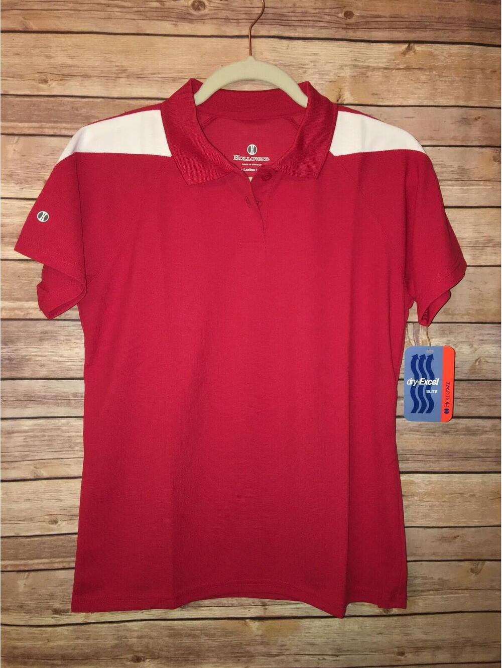 Holloway Polo Golf Shirt Women‎ Medium Performance Athletic Red NWT 275